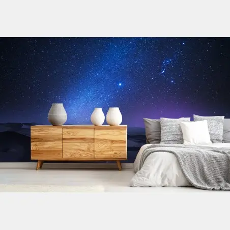 Papier peint ciel étoilé au-dessus des dunes – Wallnifity®