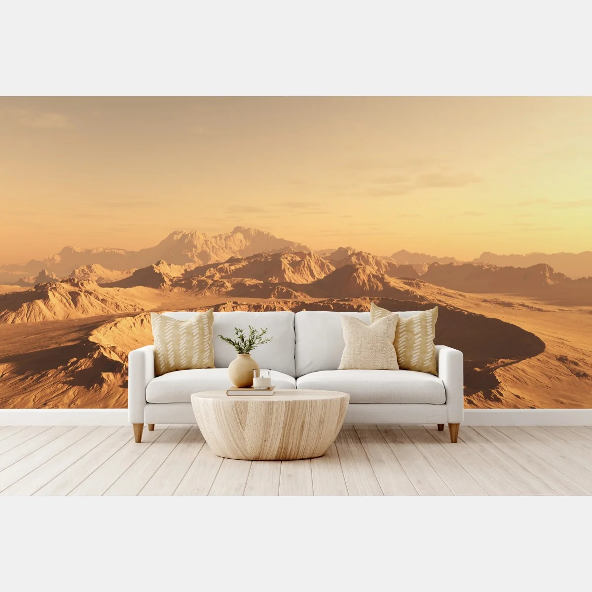 Papier peint paysage désertique extraterrestre au coucher de soleil – Wallnifity® Papier peint paysage désertique extraterrestre au coucher de soleil – Wallnifity®