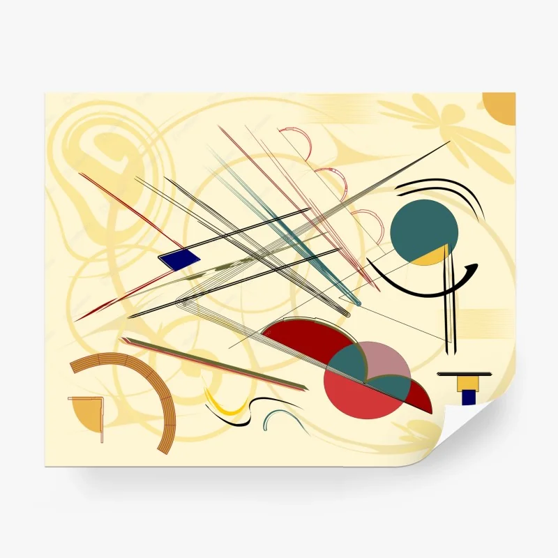 Papier peint composition abstraite géométrique aux lignes dynamiques – Wallnifity® Papier peint composition abstraite géométrique aux lignes dynamiques – Wallnifity®