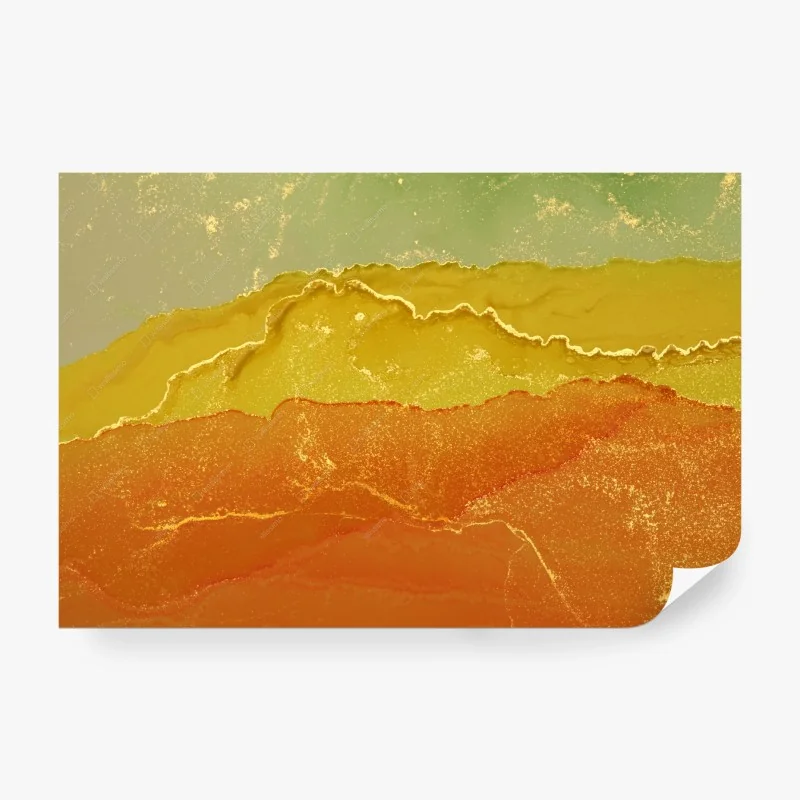 Papier peint vagues dorées en encre alcool et texture marbre – Wallnifity® Papier peint vagues dorées en encre alcool et texture marbre – Wallnifity®