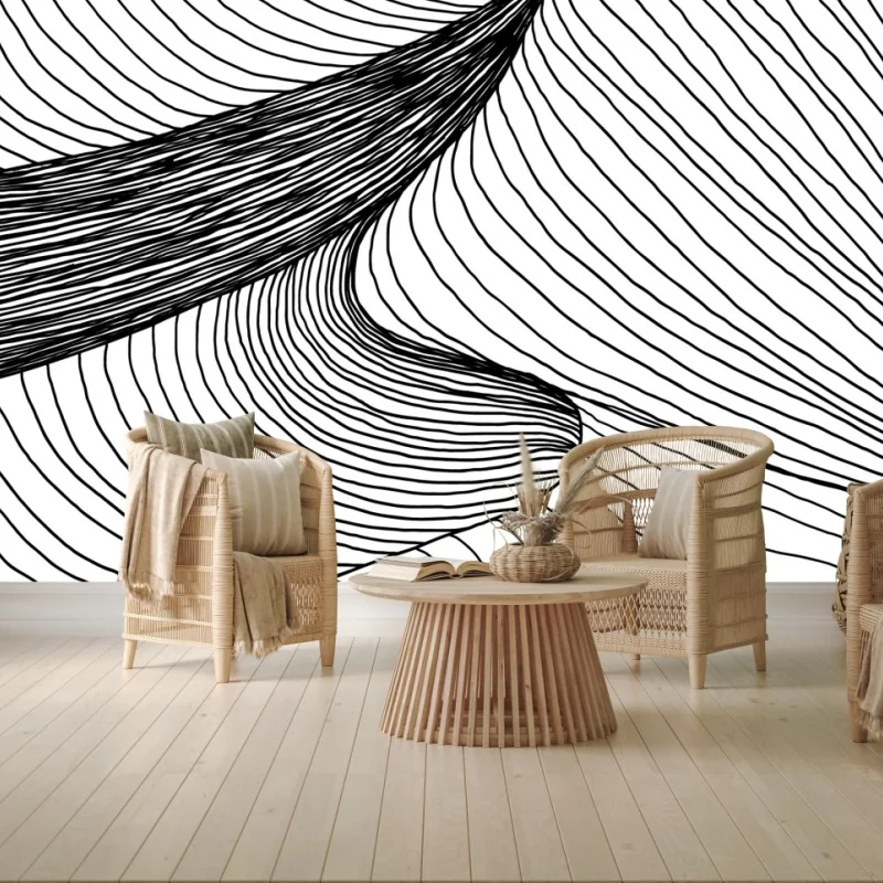 Papier peint paysage de dunes en lignes – Wallnifity® Papier peint paysage de dunes en lignes – Wallnifity®