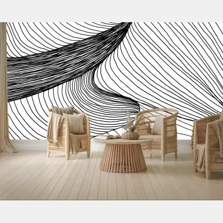 Papier peint paysage de dunes en lignes – Wallnifity®