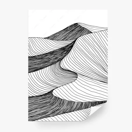 Papier peint paysage de dunes en lignes – Wallnifity®