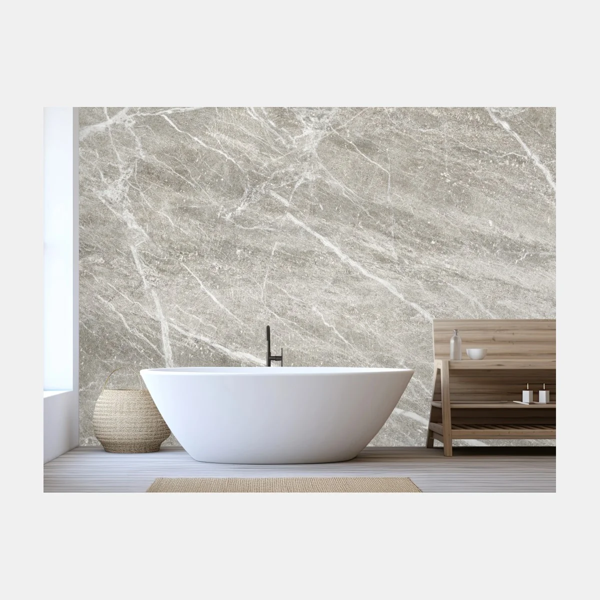 Papier peint marbre gris élégant aux veinures blanches – Wallnifity® Papier peint marbre gris élégant aux veinures blanches – Wallnifity®