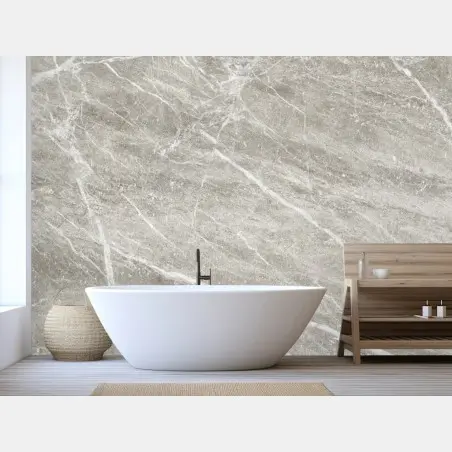 Papier peint marbre gris élégant aux veinures blanches – Wallnifity®