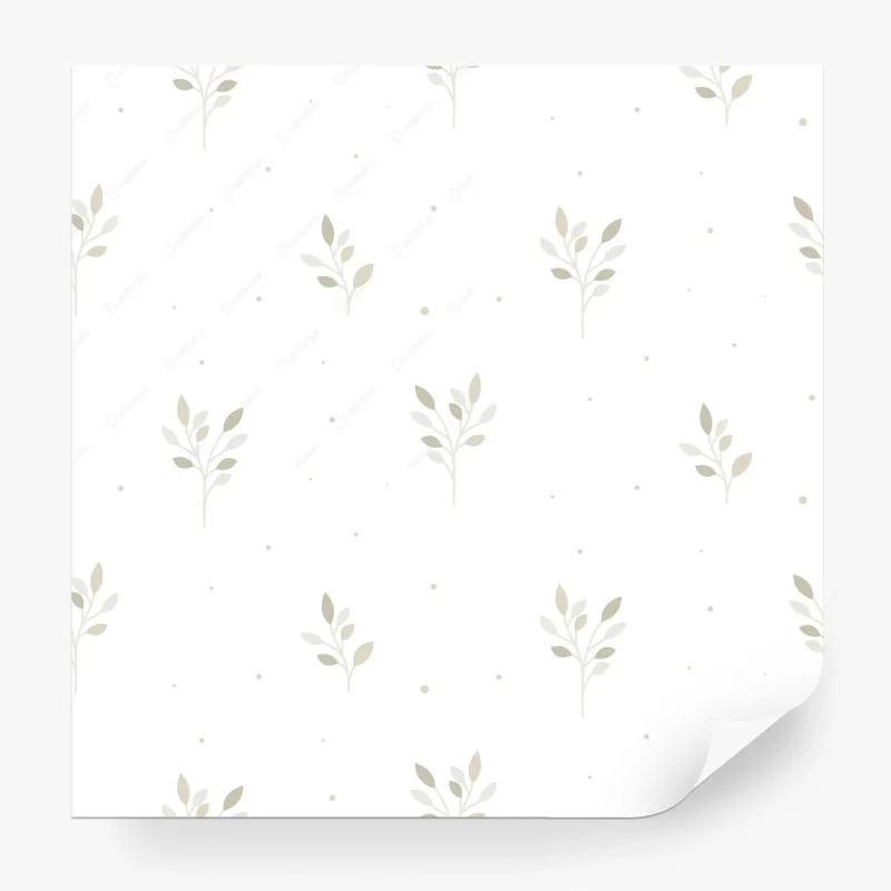 Papier peint motif feuilles délicates et minimaliste – Wallnifity®