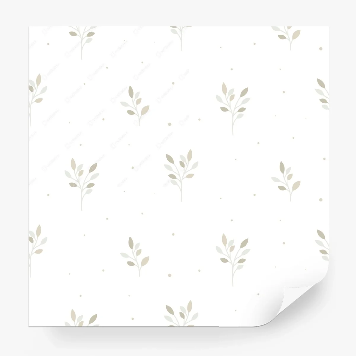 Papier peint motif feuilles délicates et minimaliste – Wallnifity®