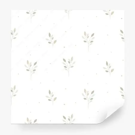 Papier peint motif feuilles délicates et minimaliste – Wallnifity®