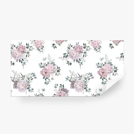 Papier peint motif floral aquarelle délicat sur fond clair – Wallnifity®
