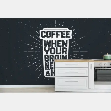 Papier peint café câlin pour le cerveau – Wallnifity®