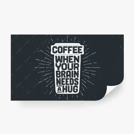 Papier peint café câlin pour le cerveau – Wallnifity®
