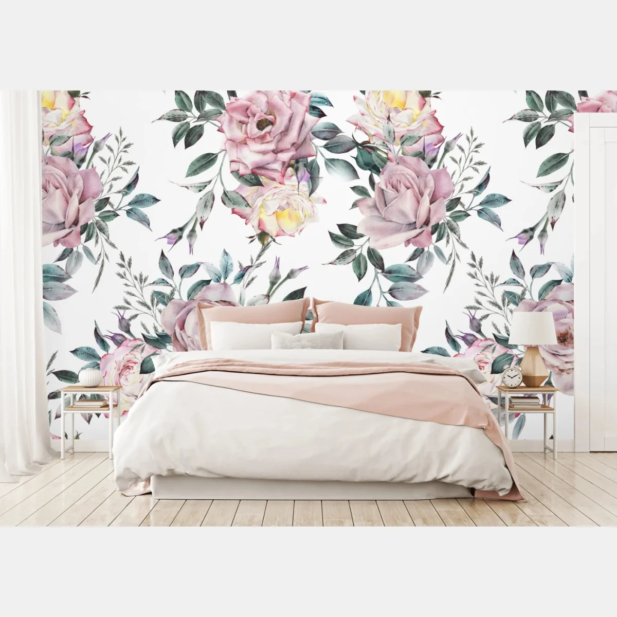 Papier peint bouquet de roses aquarelle – Wallnifity® Papier peint bouquet de roses aquarelle – Wallnifity®