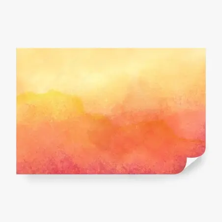 Papier peint horizon aquarelle aux tons chauds – Wallnifity®