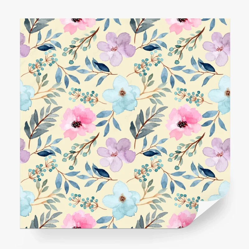 Papier peint motif floral aquarelle pastel – Wallnifity® Papier peint motif floral aquarelle pastel – Wallnifity®