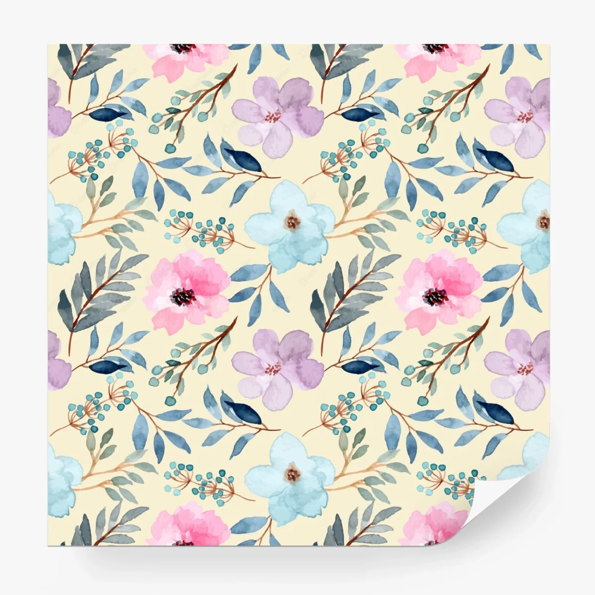 Papier peint motif floral aquarelle pastel – Wallnifity® Papier peint motif floral aquarelle pastel – Wallnifity®