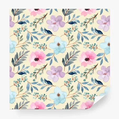 Papier peint motif floral aquarelle pastel – Wallnifity®