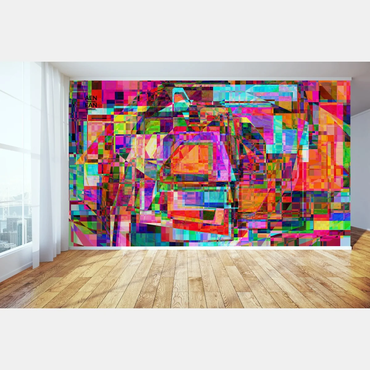 Papier peint abstraction géométrique éclatante – Wallnifity® Papier peint abstraction géométrique éclatante – Wallnifity®