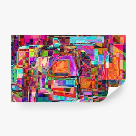 Papier peint abstraction géométrique éclatante – Wallnifity®