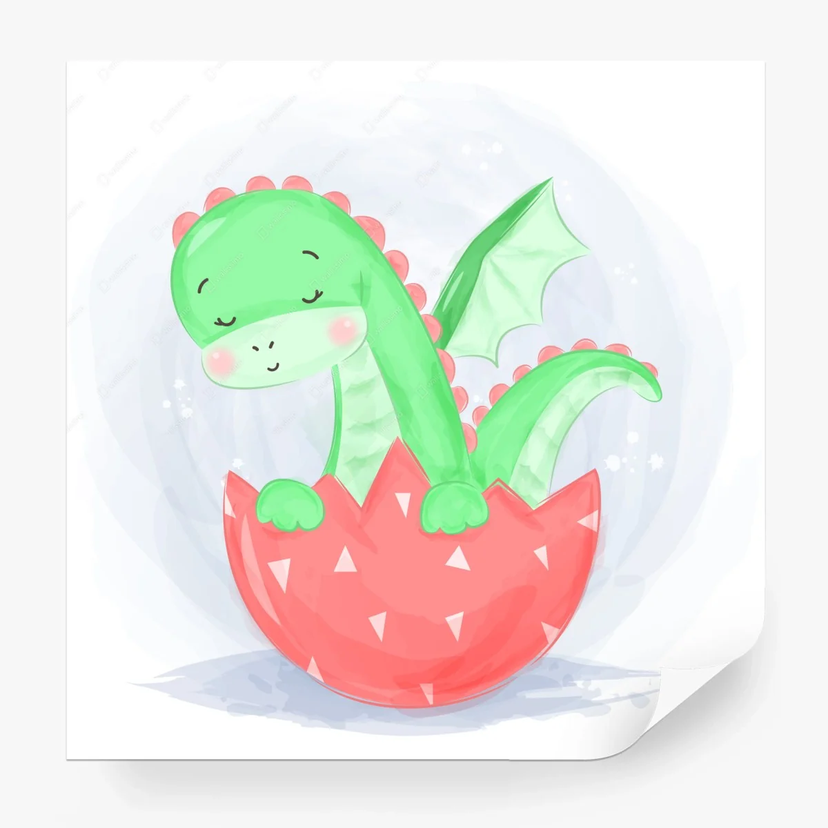 Papier peint bébé dragon endormi dans son œuf – Wallnifity® Papier peint bébé dragon endormi dans son œuf – Wallnifity®