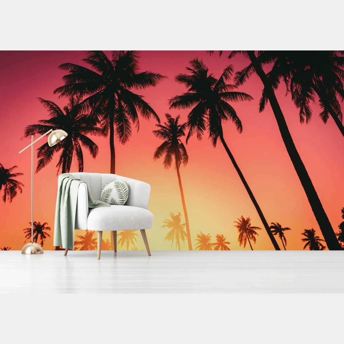 Papier peint paradis de palmiers au coucher de soleil – Wallnifity® Papier peint paradis de palmiers au coucher de soleil – Wallnifity®