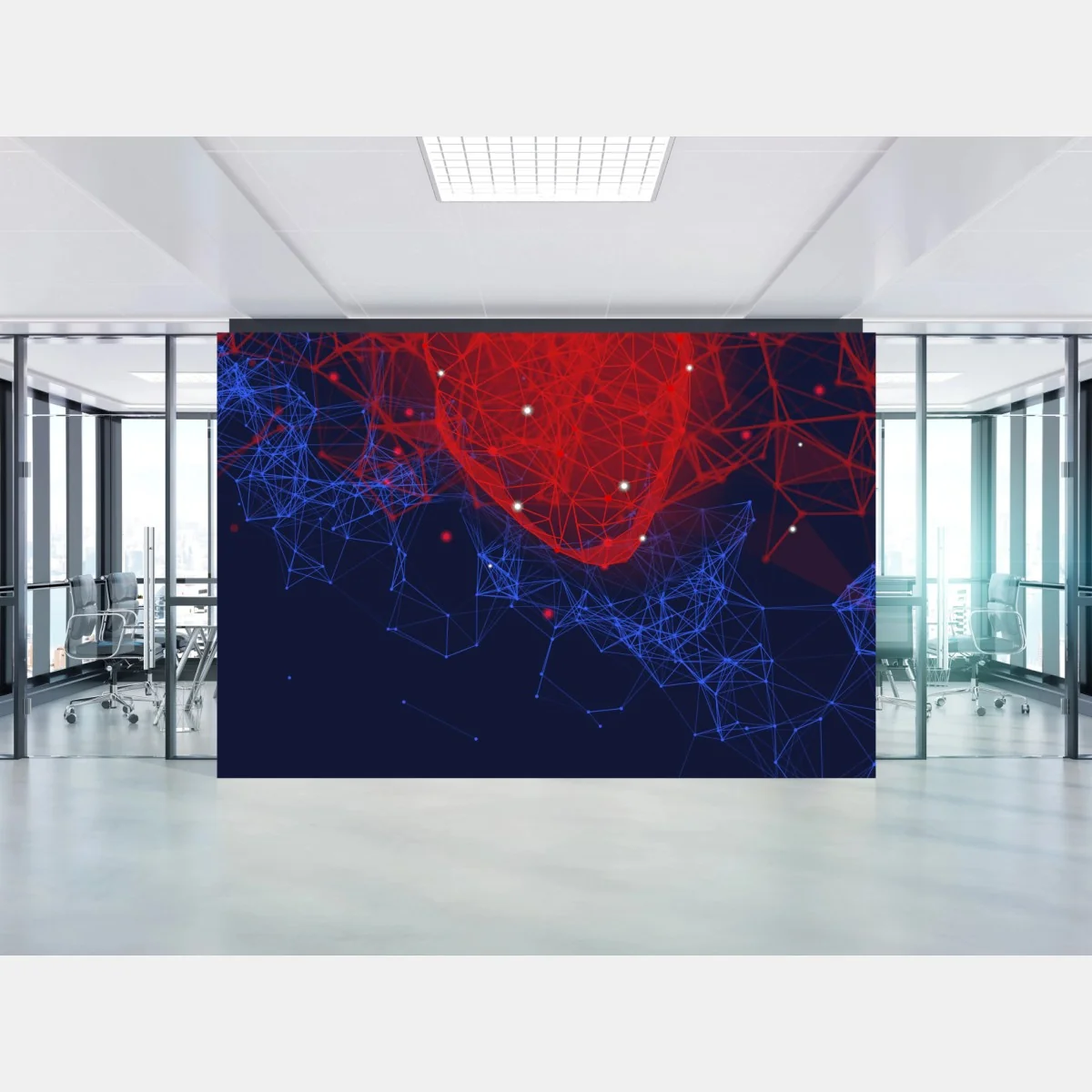 Papier peint cœur digital en réseau – Wallnifity® Papier peint cœur digital en réseau – Wallnifity®