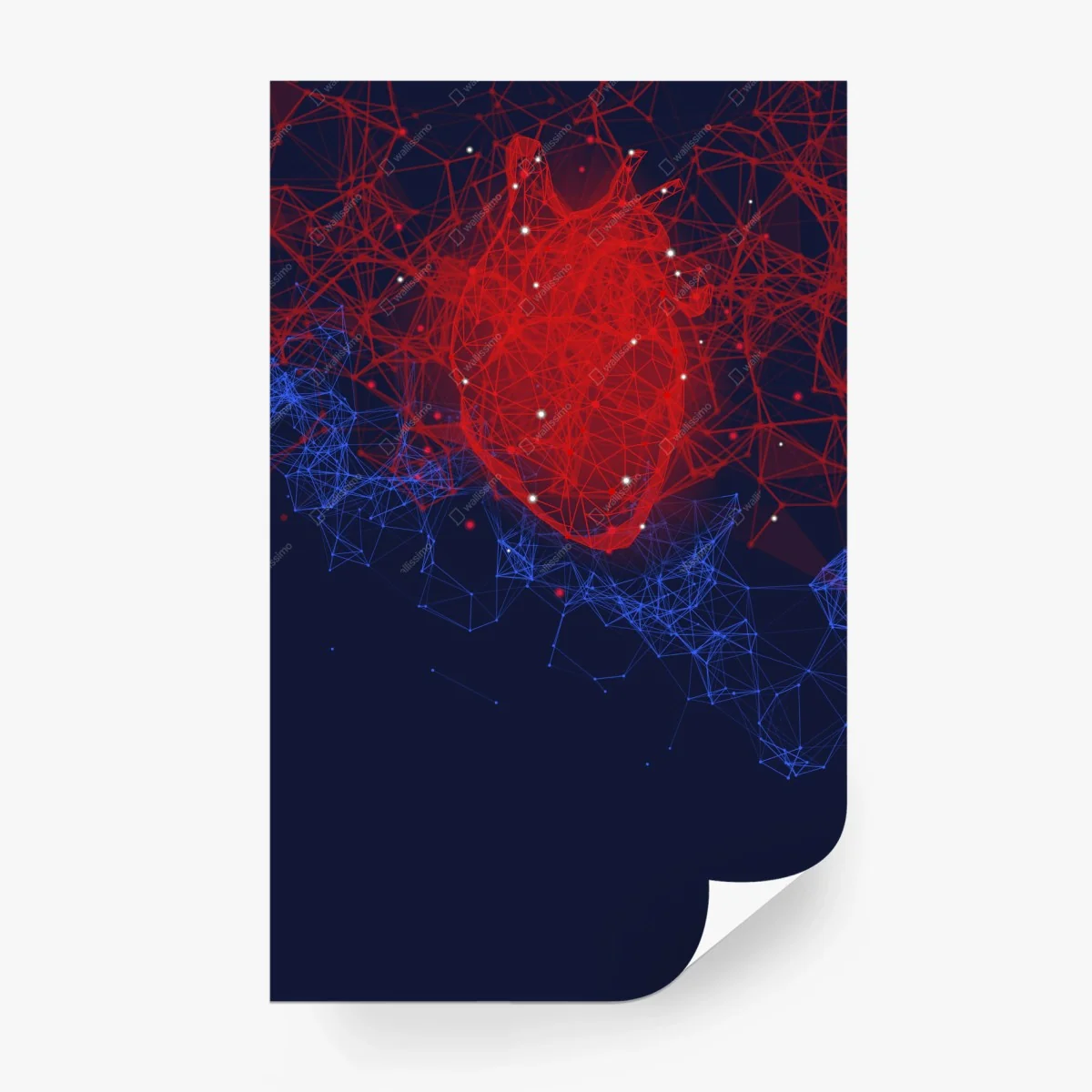 Papier peint cœur digital en réseau – Wallnifity® Papier peint cœur digital en réseau – Wallnifity®