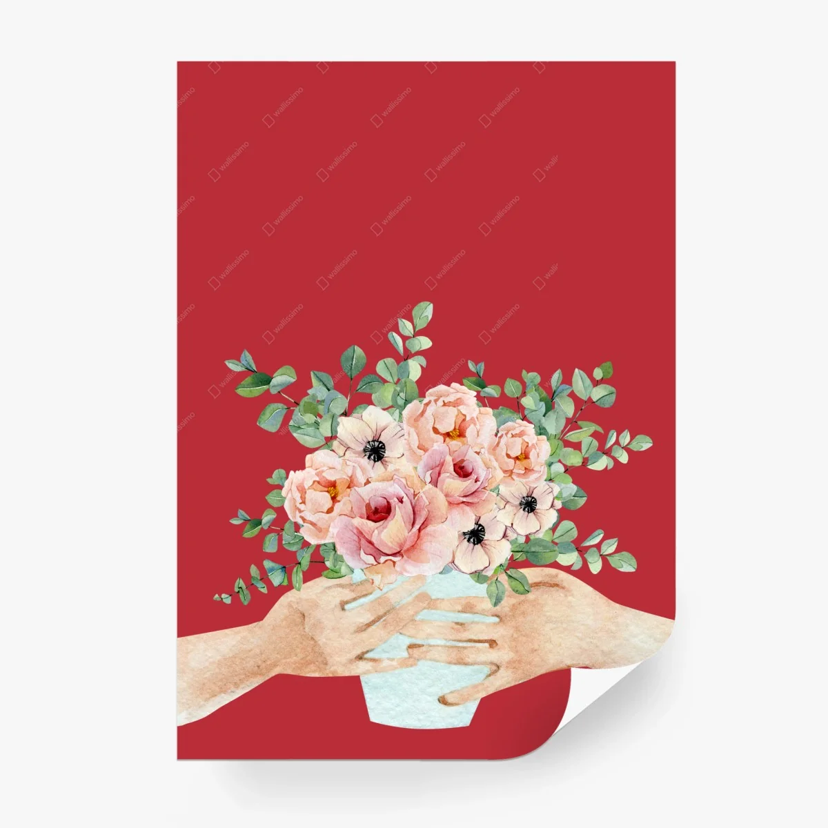 Papier peint bouquet aquarelle célébrant la féminité – Wallnifity® Papier peint bouquet aquarelle célébrant la féminité – Wallnifity®
