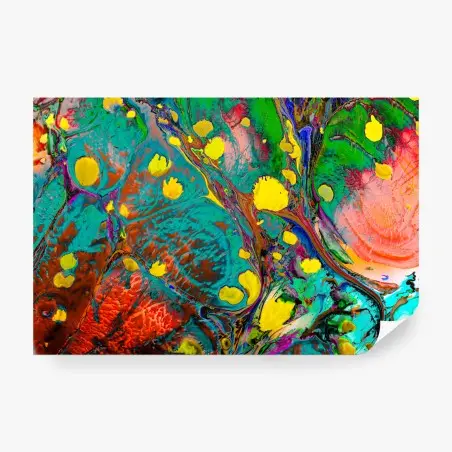 Papier peint marbrures chromatiques vibrantes – Wallnifity®