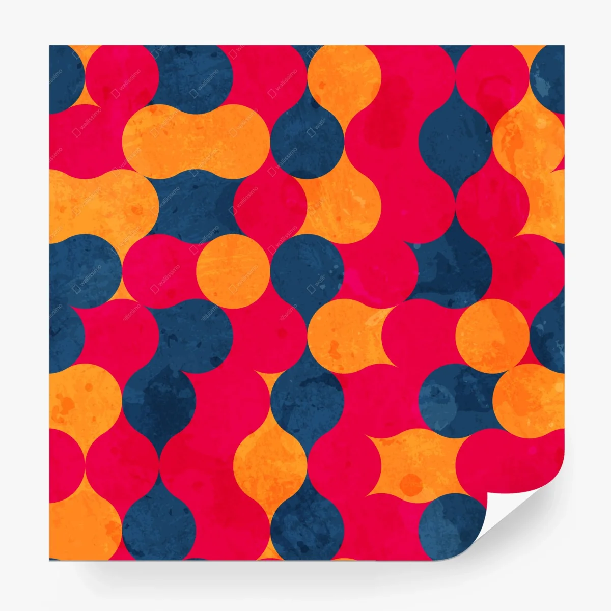 Papier peint motif géométrique rétro aux couleurs vives – Wallnifity® Papier peint motif géométrique rétro aux couleurs vives – Wallnifity®