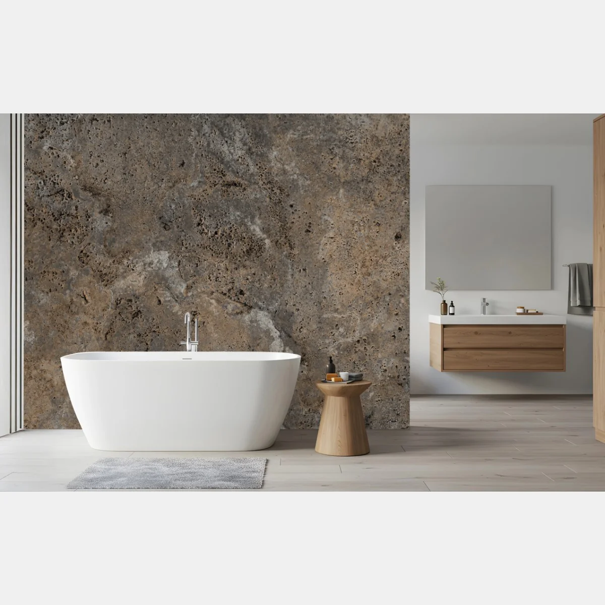 Papier peint texture pierre naturelle travertin gris et brun – Wallnifity® Papier peint texture pierre naturelle travertin gris et brun – Wallnifity®