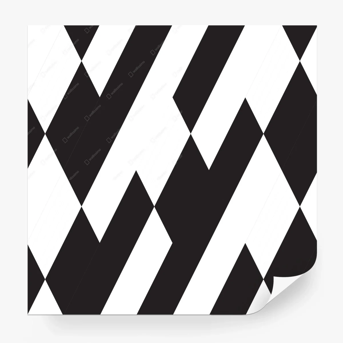 Papier peint motif losanges noir et blanc contemporain – Wallnifity® Papier peint motif losanges noir et blanc contemporain – Wallnifity®