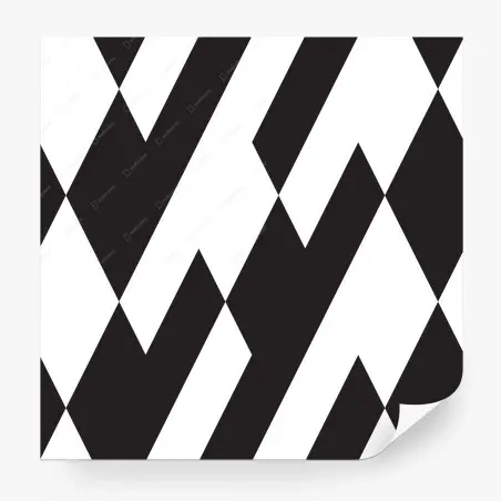 Papier peint motif losanges noir et blanc contemporain – Wallnifity®