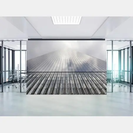 Papier peint perspective verticale d'un gratte-ciel en verre – Wallnifity®