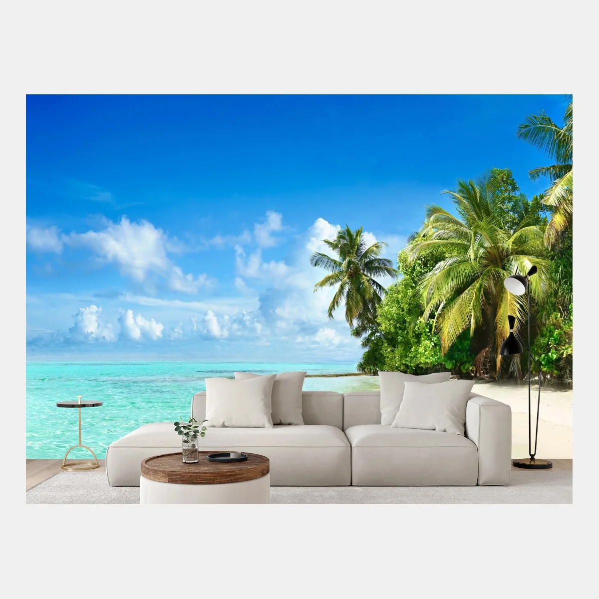 Papier peint paradis de plage aux Maldives – Wallnifity® Papier peint paradis de plage aux Maldives – Wallnifity®