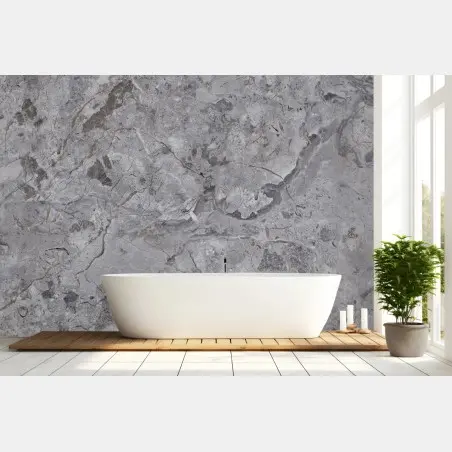 Papier peint marbre gris élégant pour décoration murale – Wallnifity®