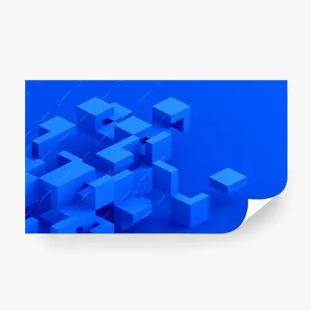 Papier peint composition géométrique bleue moderne – Wallnifity®