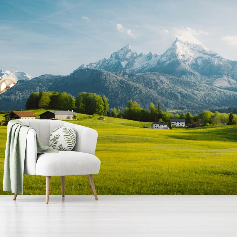 Papier peint havre alpin de printemps dans les Alpes – Wallnifity® Papier peint havre alpin de printemps dans les Alpes – Wallnifity®