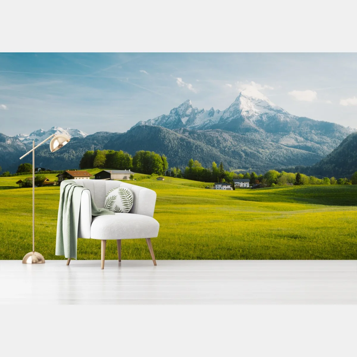 Papier peint havre alpin de printemps dans les Alpes – Wallnifity® Papier peint havre alpin de printemps dans les Alpes – Wallnifity®