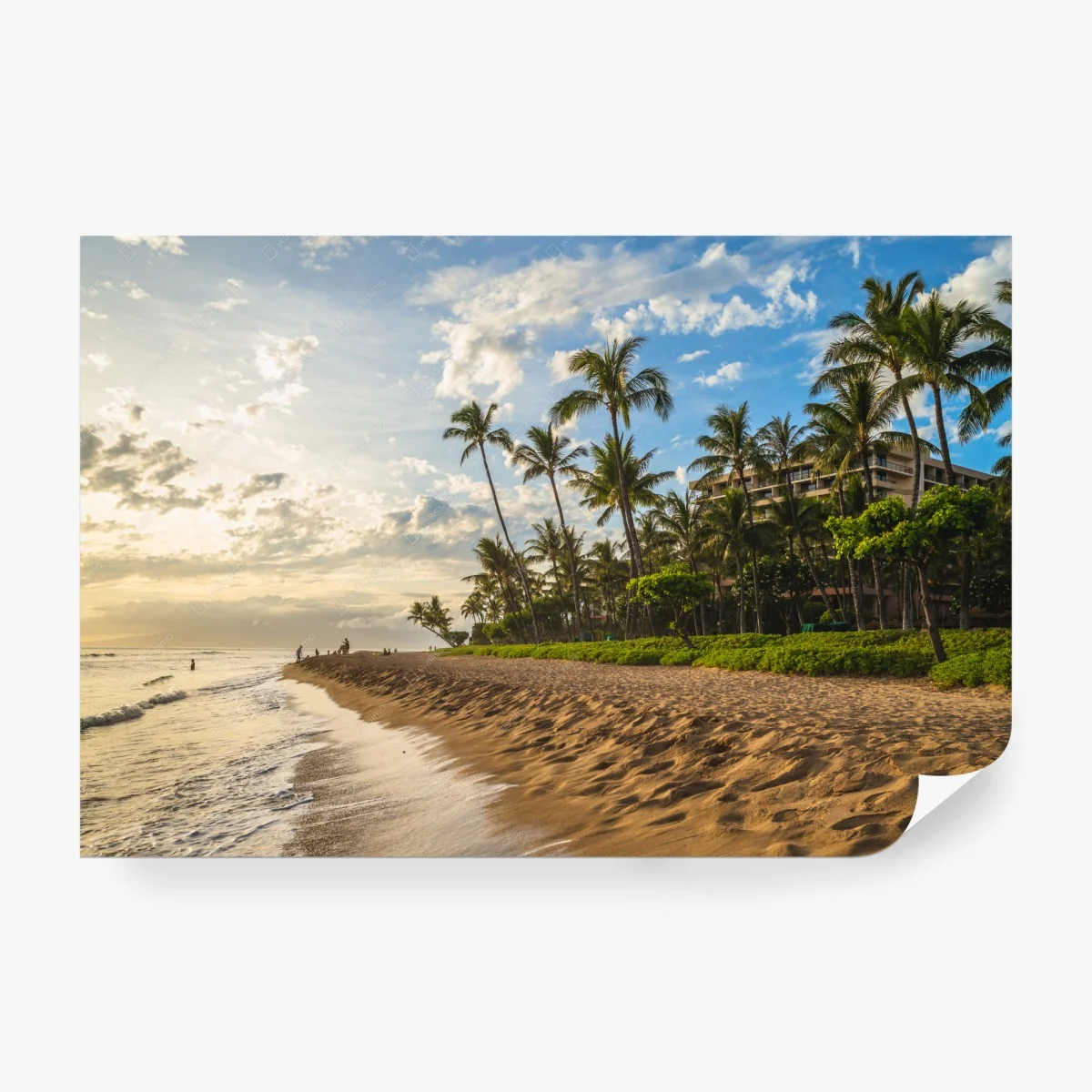 Papier peint plage tropicale à Kaanapali, Maui – Wallnifity® Papier peint plage tropicale à Kaanapali, Maui – Wallnifity®
