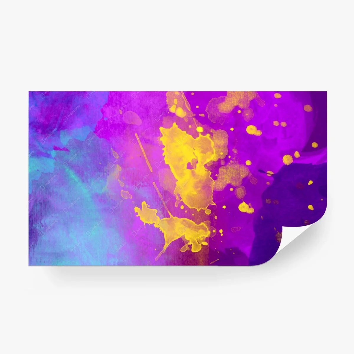 Papier peint nuances éclatantes d'aquarelle violette et dorée – Wallnifity® Papier peint nuances éclatantes d'aquarelle violette et dorée – Wallnifity®