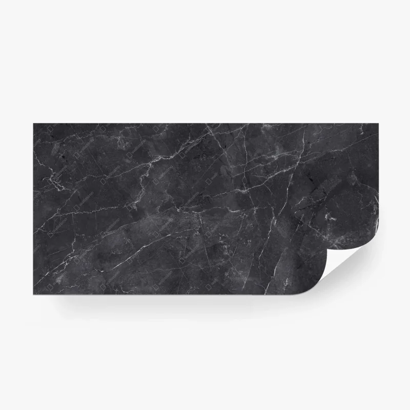 Papier peint marbre noir veiné élégant – Wallnifity®