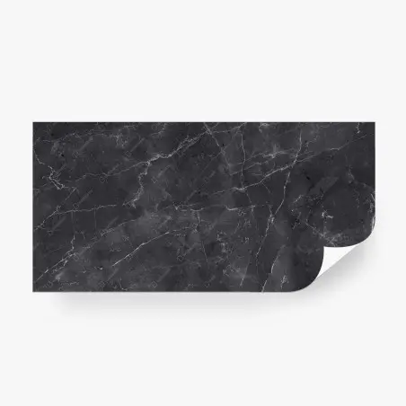 Papier peint marbre noir veiné élégant – Wallnifity®