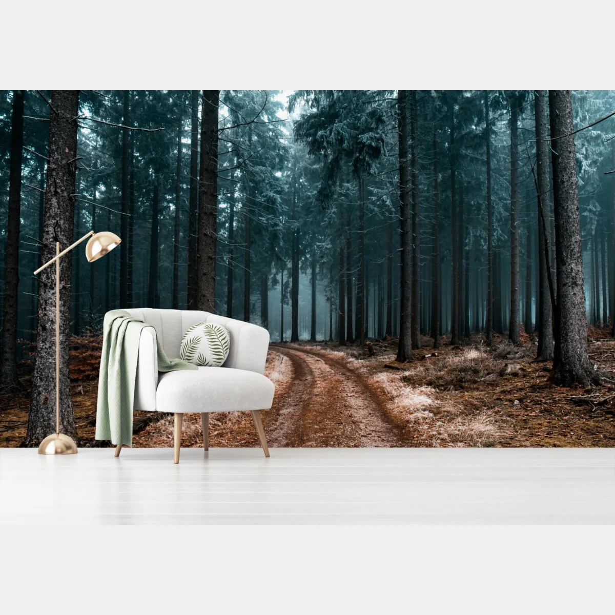 Papier peint sentier brumeux au cœur de la forêt – Wallnifity® Papier peint sentier brumeux au cœur de la forêt – Wallnifity®