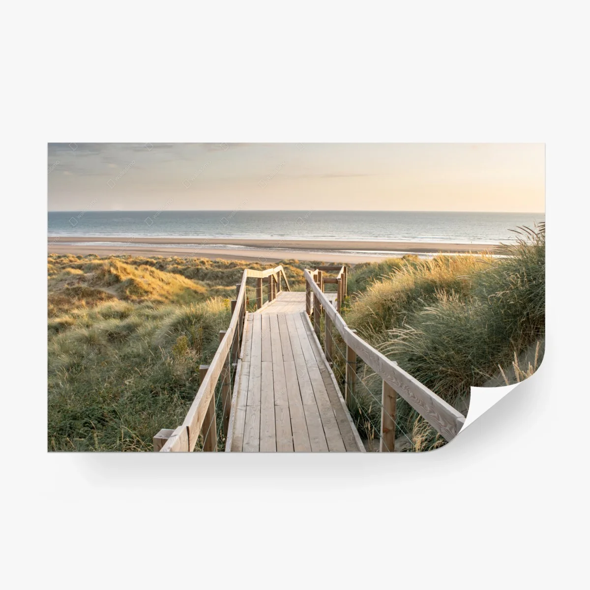 Papier peint passerelle vers l'océan au coucher de soleil – Wallnifity® Papier peint passerelle vers l'océan au coucher de soleil – Wallnifity®