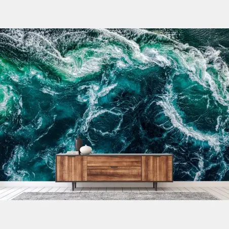 Papier peint abstraction des tourbillons de Saltstraumen – Wallnifity®