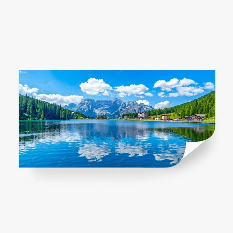 Papier peint reflet magique du lac de Misurina – Wallnifity® Papier peint reflet magique du lac de Misurina – Wallnifity®
