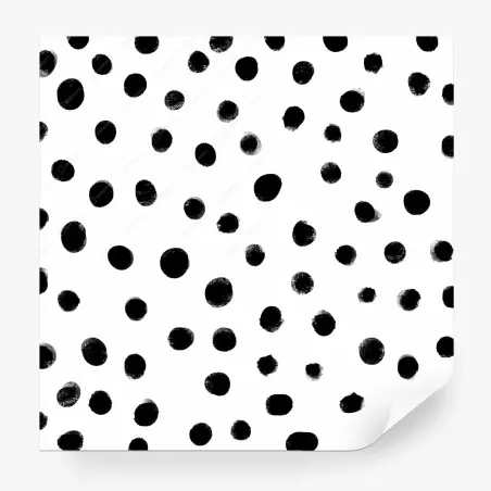 Papier peint motif pois monochrome peint à la main – Wallnifity®