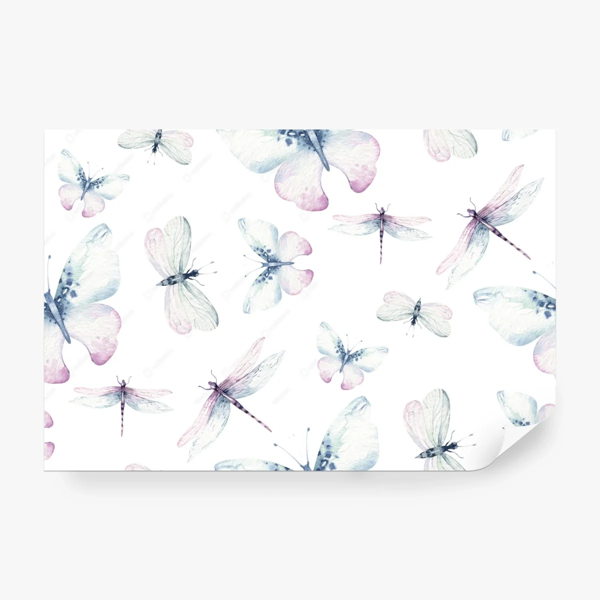Papier peint papillons et libellules en aquarelle – Wallnifity® Papier peint papillons et libellules en aquarelle – Wallnifity®