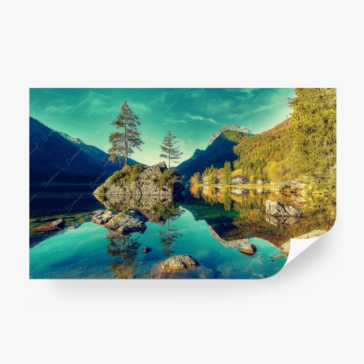 Papier peint reflets féeriques du Hintersee alpin – Wallnifity® Papier peint reflets féeriques du Hintersee alpin – Wallnifity®