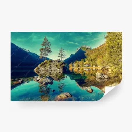 Papier peint reflets féeriques du Hintersee alpin – Wallnifity®